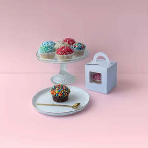 Cupcake Boxes: GoBake Window 1 Cupcake Box with Handle | 2/Pack