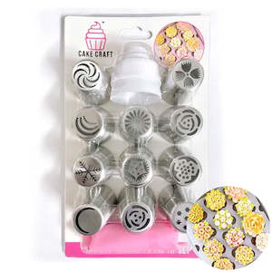 Cake Craft Russian Piping Tip Set | 13 Piece