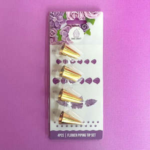 Cake Craft Flower Piping Tip Set | 4 Piece