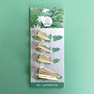 Piping Bags Tips: Cake Craft Leaf Piping Tip Set | 4 Piece Set