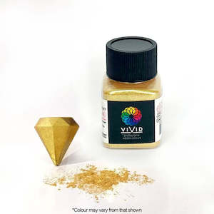 Vivid Edible Metallic Lustre Dust | Super Gold Shimmer | 10g