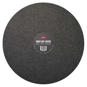 Cake Boards Round: Cake Board Round Glitter Black 14 Inch | 6mm Thick Masonite