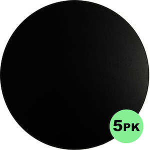 Cake Board Round Black 16 Inch | 6mm Thick Masonite | 5/Pack