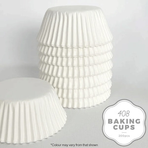 Cake Craft 408 Baking Cups | White | 200/Pack