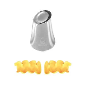 Piping Bags Tips: Cake Craft #402 Large Ruffle Piping Tip Stainless Steel