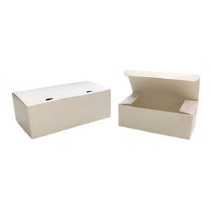 Snack Boxes: Snack Box Plain White Extra Large | 50/Pack