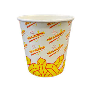 Chip Cups: Printed 12oz Hot Chip Cup | 50/Pack