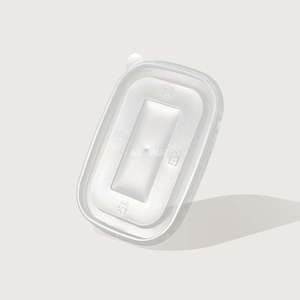 Paper Bowls Lids: IKON PP Rectangle Lid for IKON Kraft Rectangle 750-1000ml Container | 50/Pack
