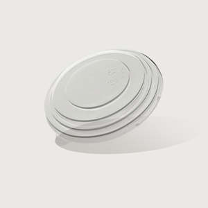 Paper Bowls Lids: IKON PET Round 180mm Lid for IKON Kraft Round 850-1300ml Soup Bowl | 300/Ctn