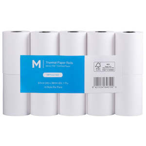 Eftpos Till Rolls: Matthews Thermal Paper Roll 1 Ply 57x38mm | 10/Pack