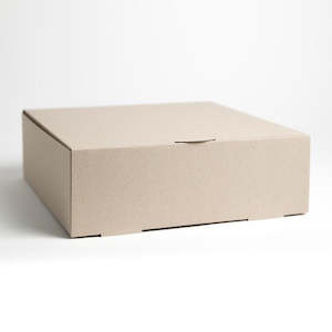 Corrugated Cake Boxes: Corrugated Brown Cake/Slice Box 16x10x2 Inch (420x260x50mm) (Each)