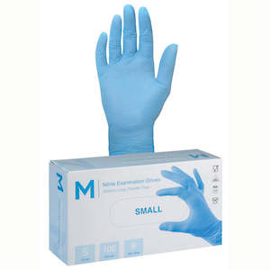 M Nitrile Powder Free Gloves Sky Blue Small 3.0g | 100/Box