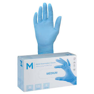 M Nitrile Powder Free Gloves Sky Blue Medium 3.0g | 100/Box