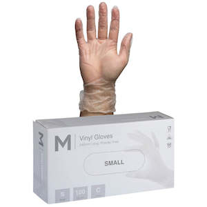 Vinyl Gloves: M Vinyl Gloves Powder Free Clear Small | 100 Gloves/Box