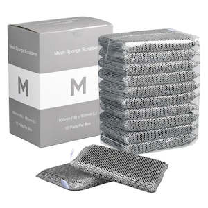 Scourers: M Mesh Sponge Scrubbers | 10/Pack