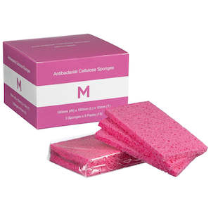 Scourers: M All Purpose Antibacterial Sponges Pink | 3/Pack