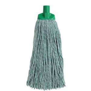Mops Buckets: M Cut Cotton Mop Head Green 400g 300mm