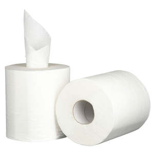 M Centre Feed Paper Towel 1ply White | 6 Rolls/Bundle
