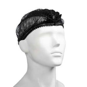 Disposable Hats: M Disposable Crimped Hat Black 530mm | 100/Pack