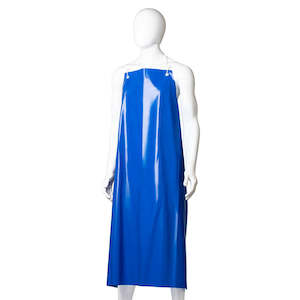 Disposable Aprons: M Reusable PVC Apron with Hooks Blue | Each