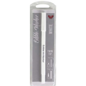 GoBake Edible Marker Twin Tip White