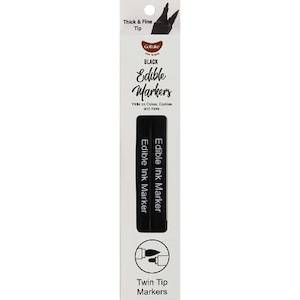 GoBake Edible Markers Twin Tip Black 2/Pack
