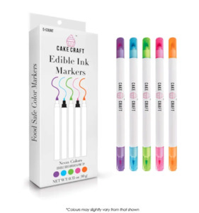 Edible Pens Markers: Cake Craft Edible Ink Markers Neon Colours 5/Pack
