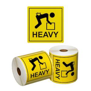 General Packaging: Heavy Handling Labels Yellow/Black | 500/Roll