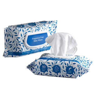 Cleaning Supplies: M Fragrance Free Baby Wipes | 80 Wipes/Pack