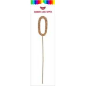 Diamante Toppers: GoBake Gold Diamante #0 Topper 4.5cm