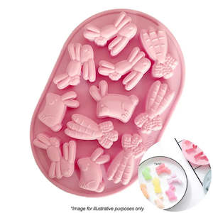 Silicone Moulds: Cake Craft Easter Bunny & Carrot Silicone Mould