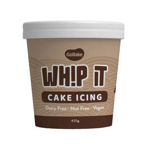 Fondant Icing: GoBake Whip It Cake Icing Milk Choc - 425g