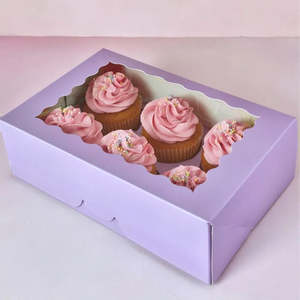 Cake Craft 6 Hole Cupcake Box Lilac | Each