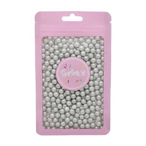 Sprinkles: Sprink'd Sugar Balls Shiny Silver 4mm 60g