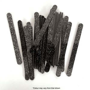Cake Dowels: Acrylic Cake Popsicle Sticks Black Glitter | 12/Pack