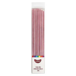 GoBake Sparkling Candles Pearl Pink | 18/Pack