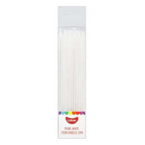 GoBake Tall Candles Pearl White 12cm | 12/Pack