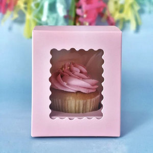Cupcake Boxes: Cake Craft 1 Hole Cupcake Box Pink | Each