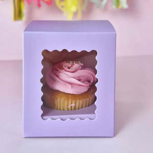 Cupcake Boxes: Cake Craft 1 Hole Cupcake Box Lilac | Each