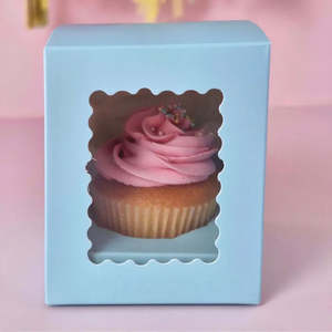 Cupcake Boxes: Cake Craft 1 Hole Cupcake Box Blue | Each