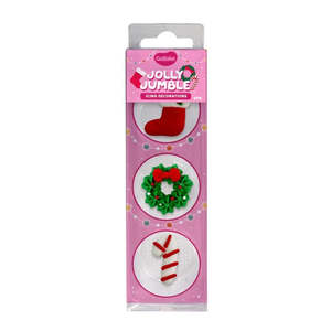 Sugar Decorations: GoBake Icing Decorations - Jolly Jumble | 6/Pack