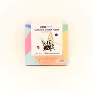 Toys: Painting 3D wooden Puzzle - Butterfly