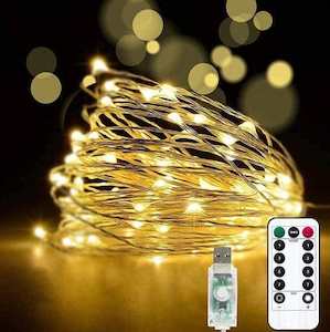 Electrical Fittings: USB Powered Fairy Seed LED Lights Copper Wire String (5M-50LED) & (10M-100LED)