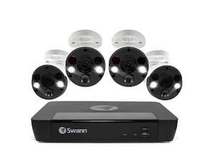 Swann 8CH 4K NVR Kit with 4 x 4K PIR Spotlight Bullet Cameras