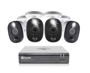 Swann: Swann 4CH 1080p DVR Kit with 4x1080p PIR Bullet Cameras with Warning Spotlights