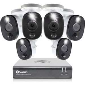 Swann: Swann 8CH 1080p DVR Kit with 6 x 1080p PIR with Warning Spot Lights Cameras