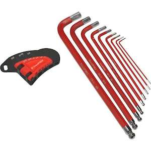 Tools: ToolPRO Long Hex Key Set - SAE, 9 Pieces