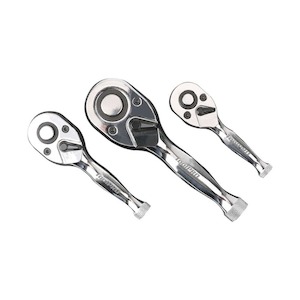 Tools: ToolPRO Stubby Ratchet Handle Set 1/4, 3/8 & 1/2" Drive