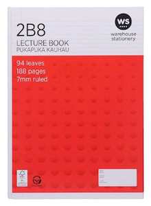 Lecture Book 2B8 7mm Ruled Hardcover 94 Leaf Red Mid