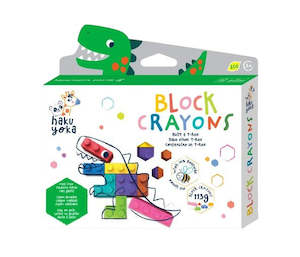 Stationery: Haku Yoka: Block Crayons - T-Rex